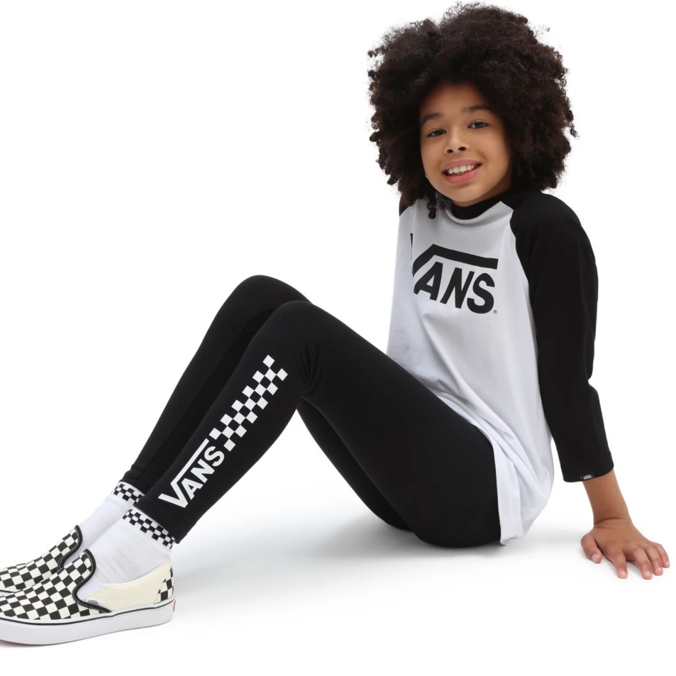 Vans Lányok Palatábla Leggings (8-14 év) Fekete-fehér
