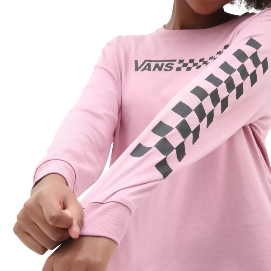 Vans Lányok Palatábla Hosszú Ujjú Rövid Póló (8-14 év) Rózsaszín