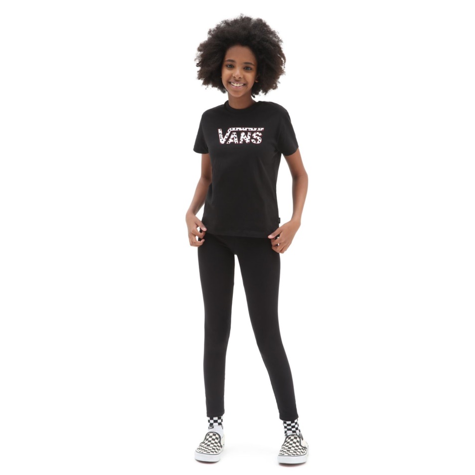 Vans Girls Dalmatian V Crew Póló (8-14 év) Fekete