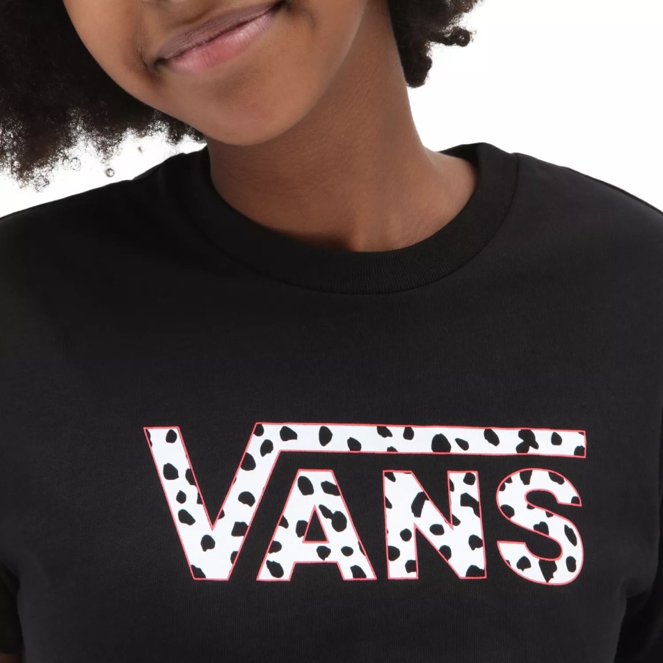 Vans Girls Dalmatian V Crew Póló (8-14 év) Fekete