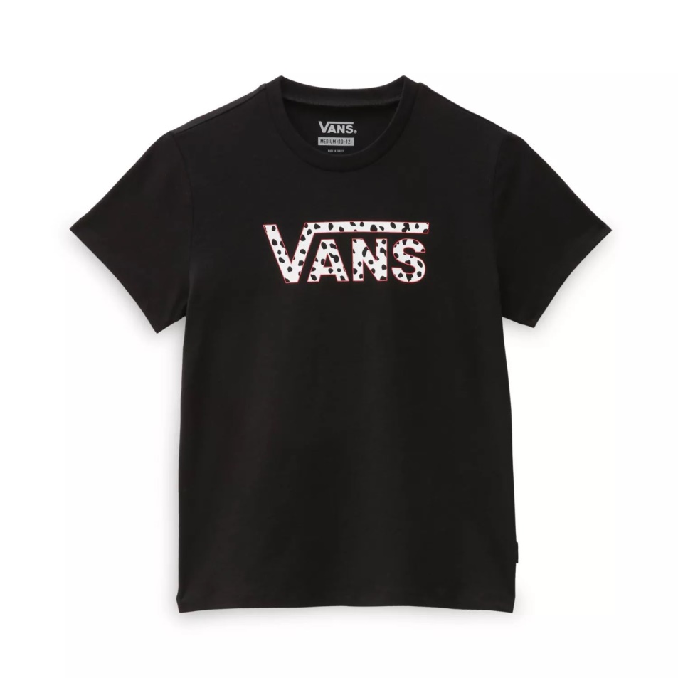 Vans Girls Dalmatian V Crew Póló (8-14 év) Fekete