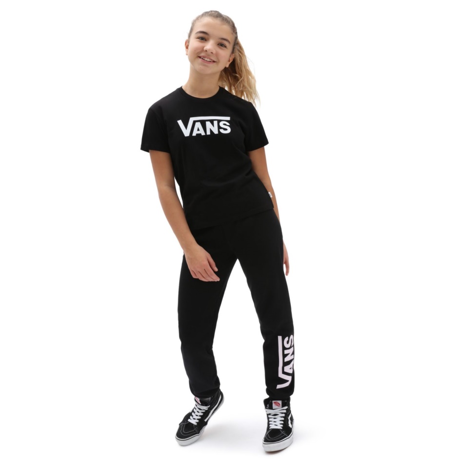 Vans Girls Flying V Crew Póló (8-14 év) Fekete