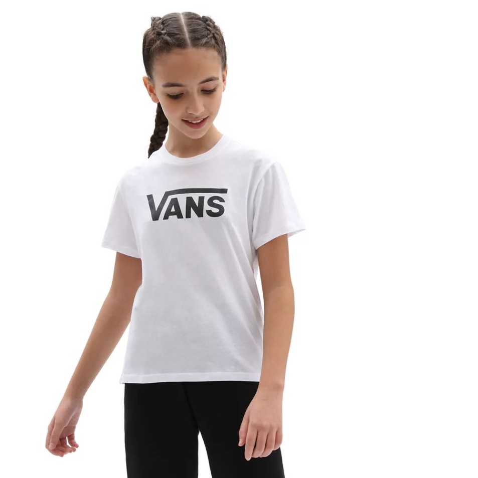 Vans Girls Flying V Crew Póló (8-14 év) Fehér