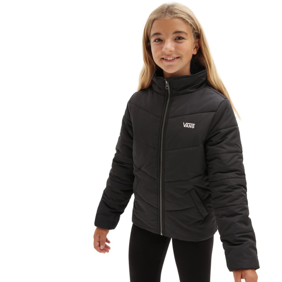 Vans Lányok öntödei Puffer Mte Kabát (8-14 év) Fekete