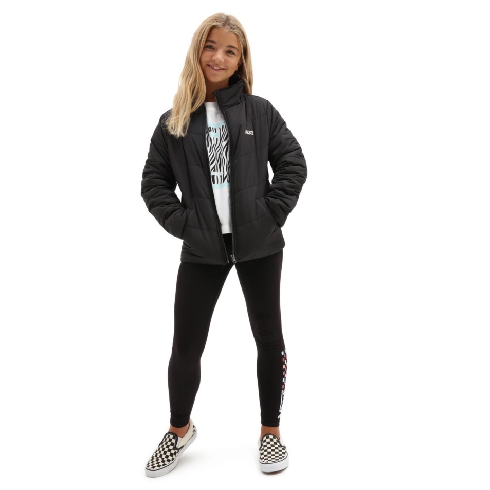 Vans Lányok öntödei Puffer Mte Kabát (8-14 év) Fekete