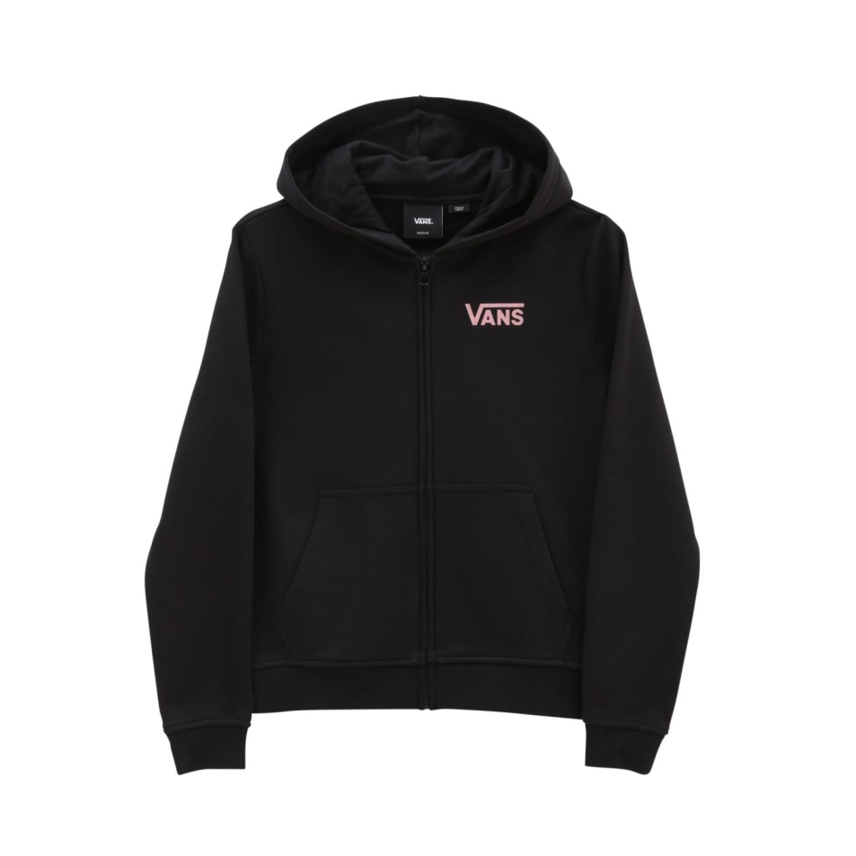 Vans Lányok Kis Lizzie Cipzáras Kapucnis Pulcsi (8-14 év) Fekete