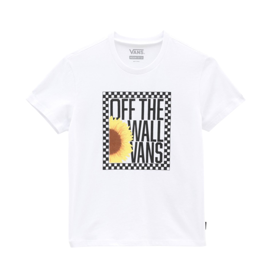 Vans Lányok Napsütötte Crew Póló (8-14 év) Fehér