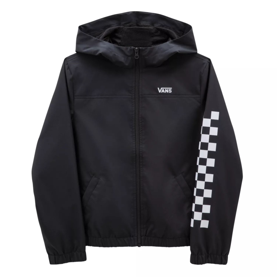 Vans Gr Lányok Kastle Klasszikus Széldzseki (8-14 év) Fekete-fehér