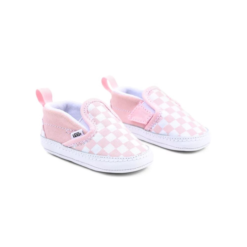 Furgonok Infant Checkerboard Slip-on V Kiságy Cipő (0-1 év) Rózsaszín