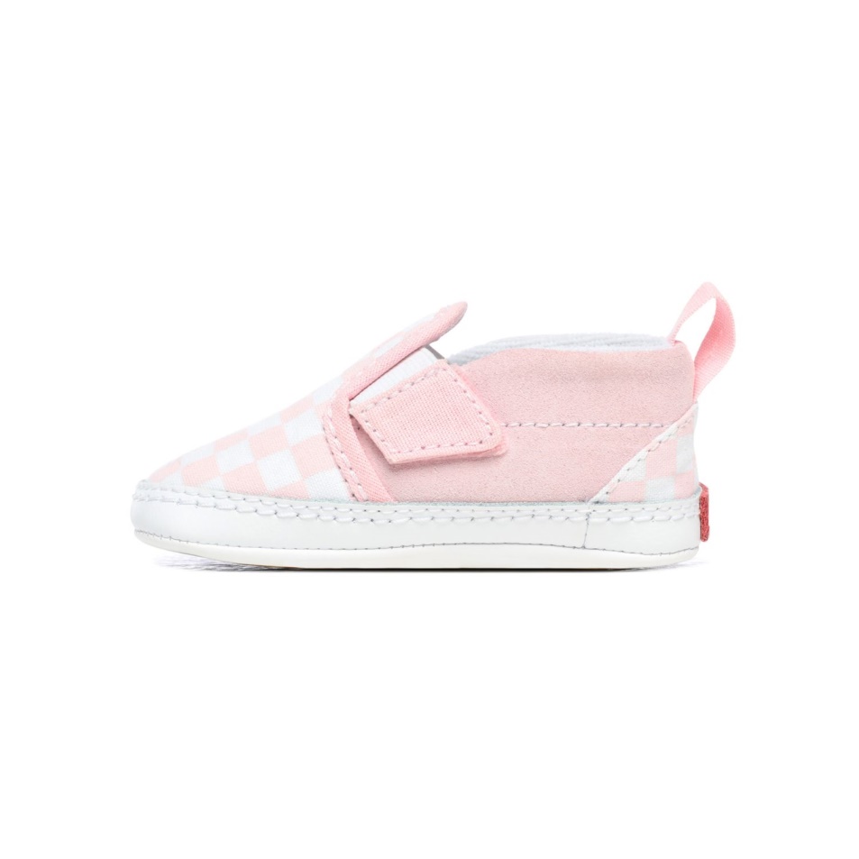 Furgonok Infant Checkerboard Slip-on V Kiságy Cipő (0-1 év) Rózsaszín