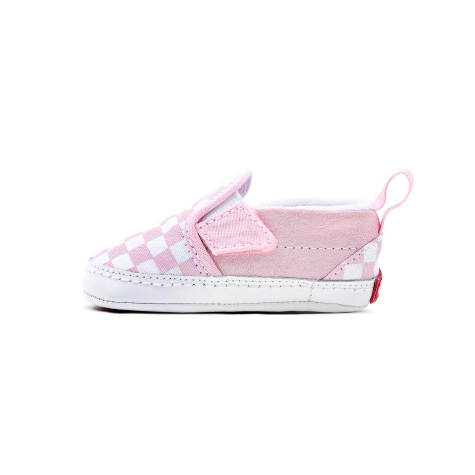 Furgonok Infant Checkerboard Slip-on V Kiságy Cipő (0-1 év) Rózsaszín