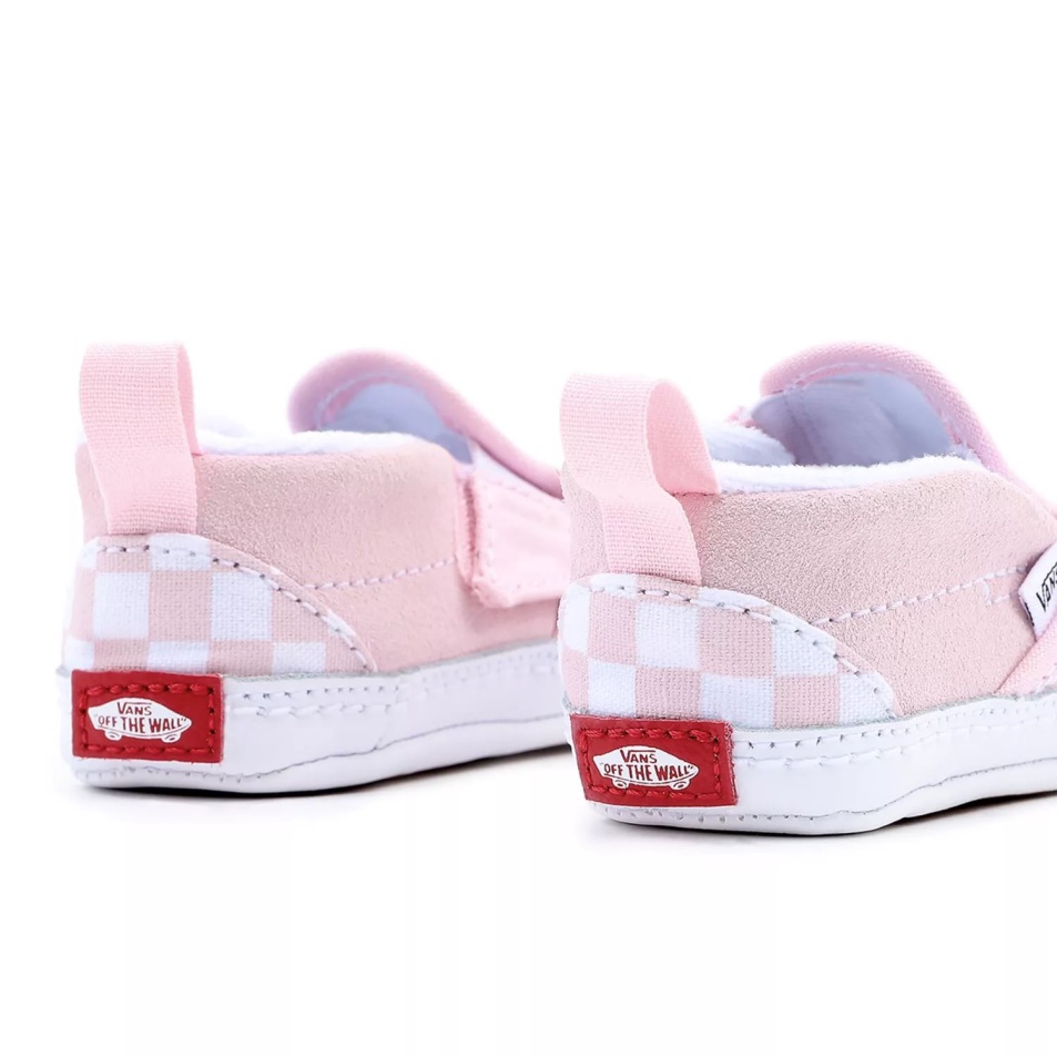 Furgonok Infant Checkerboard Slip-on V Kiságy Cipő (0-1 év) Rózsaszín