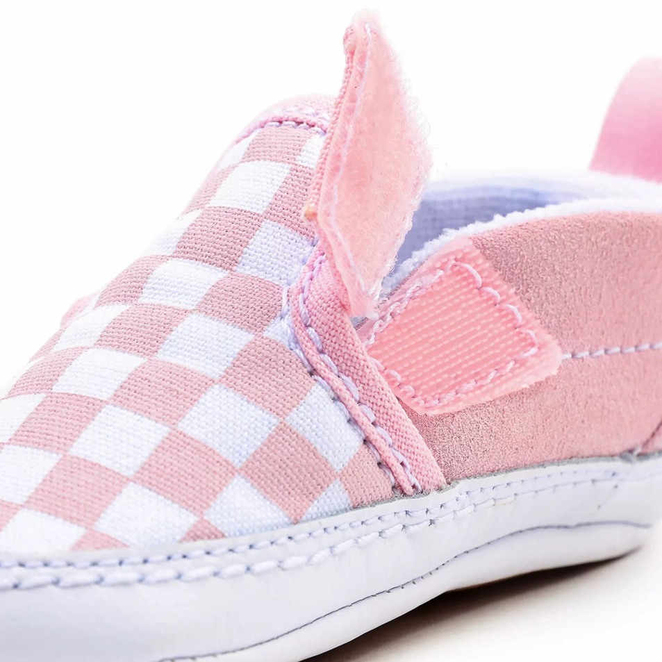 Furgonok Infant Checkerboard Slip-on V Kiságy Cipő (0-1 év) Rózsaszín