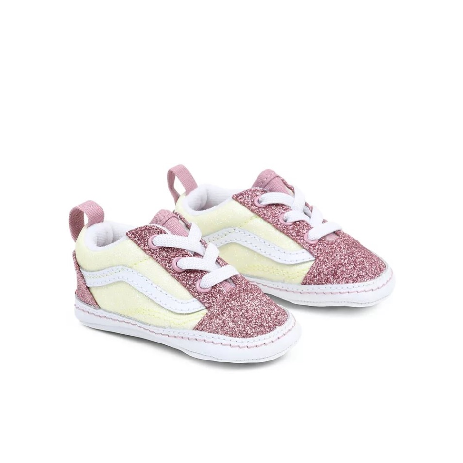 Vans Infant Old Skool Kiságy Cipő (0-1 év) Sárga-rózsaszín
