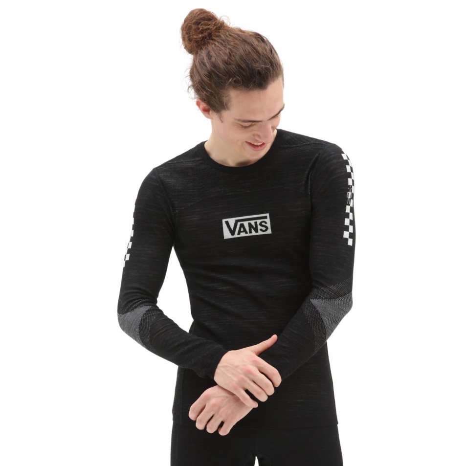 Vans Intraknit Merino Base Layer Crew Póló Fekete