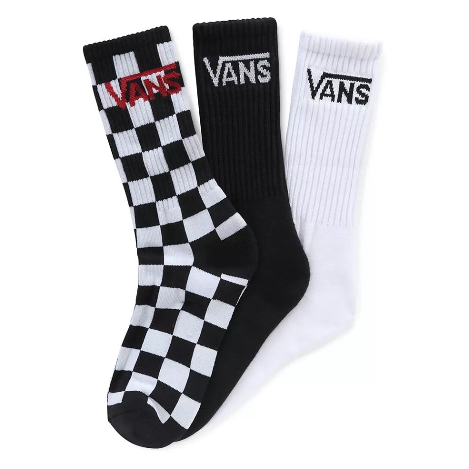 Vans Kids Classic Crew Zokni 1-6 (3 Pár) Fekete