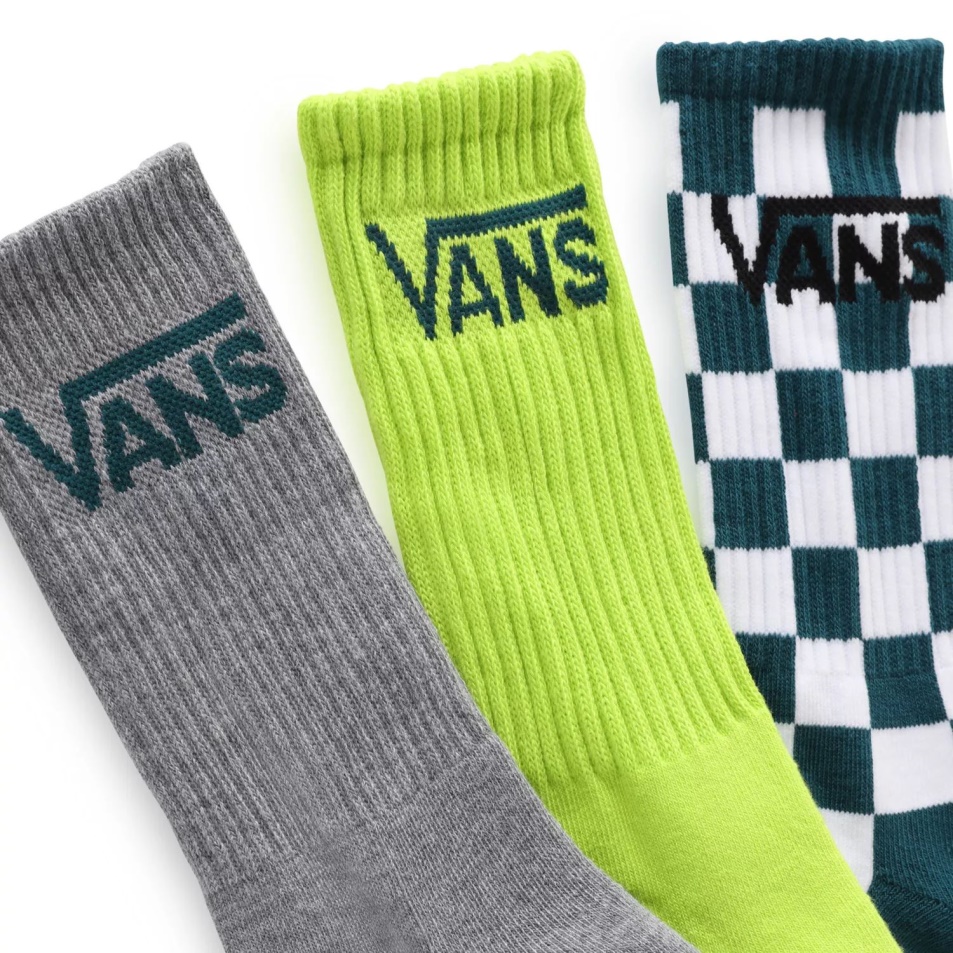 Vans Kids Classic Crew Zokni (3 Pár) Sárga-fehér