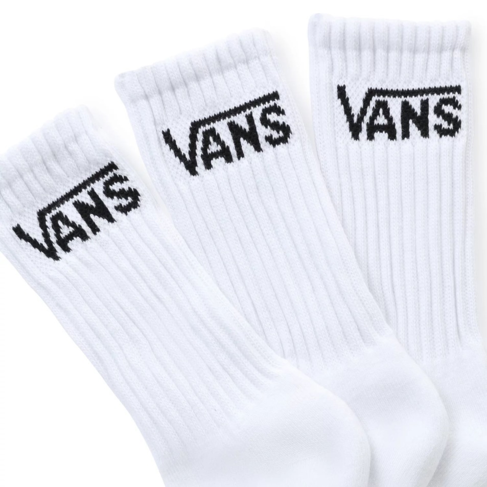 Vans Kids Classic Crew Zokni Nekünk 10-13,5 (3 Pár) Fehér