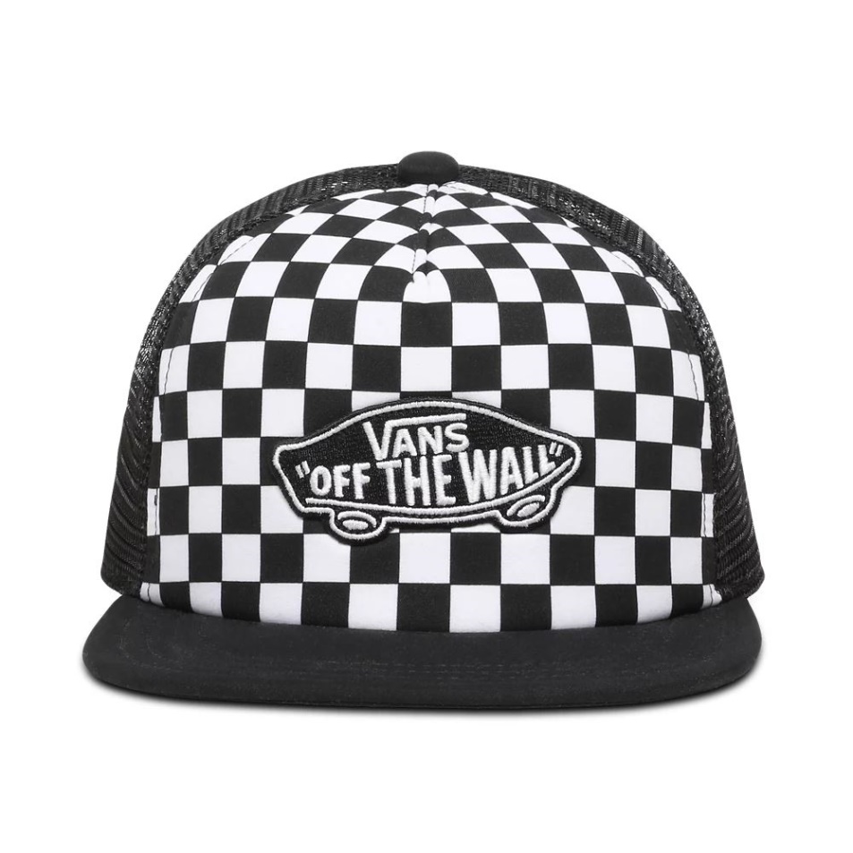 Furgonok Gyerek Klasszikus Patch Trucker Plus Sapka (8-14 év) Fekete-fehér