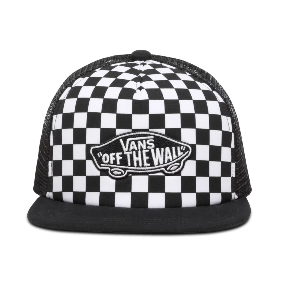 Furgonok Gyerek Klasszikus Patch Trucker Plus Sapka (8-14 év) Fekete-fehér