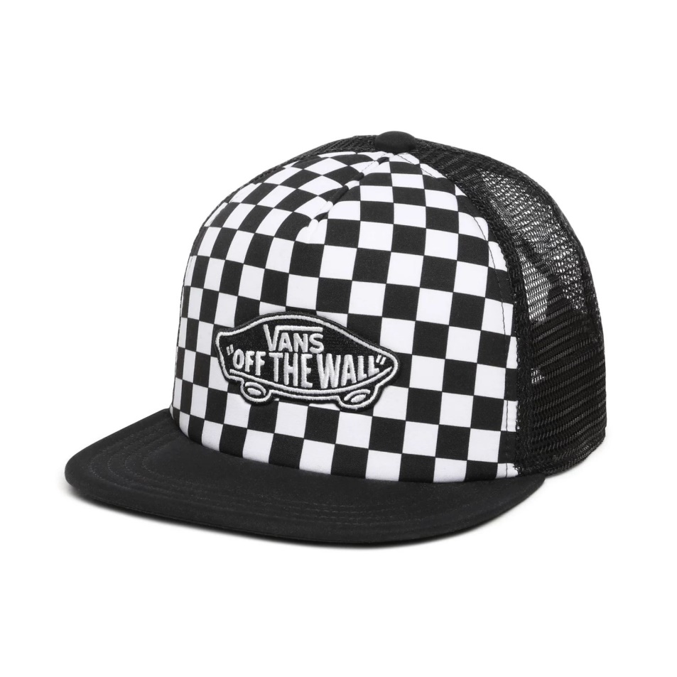 Furgonok Gyerek Klasszikus Patch Trucker Plus Sapka (8-14 év) Fekete-fehér