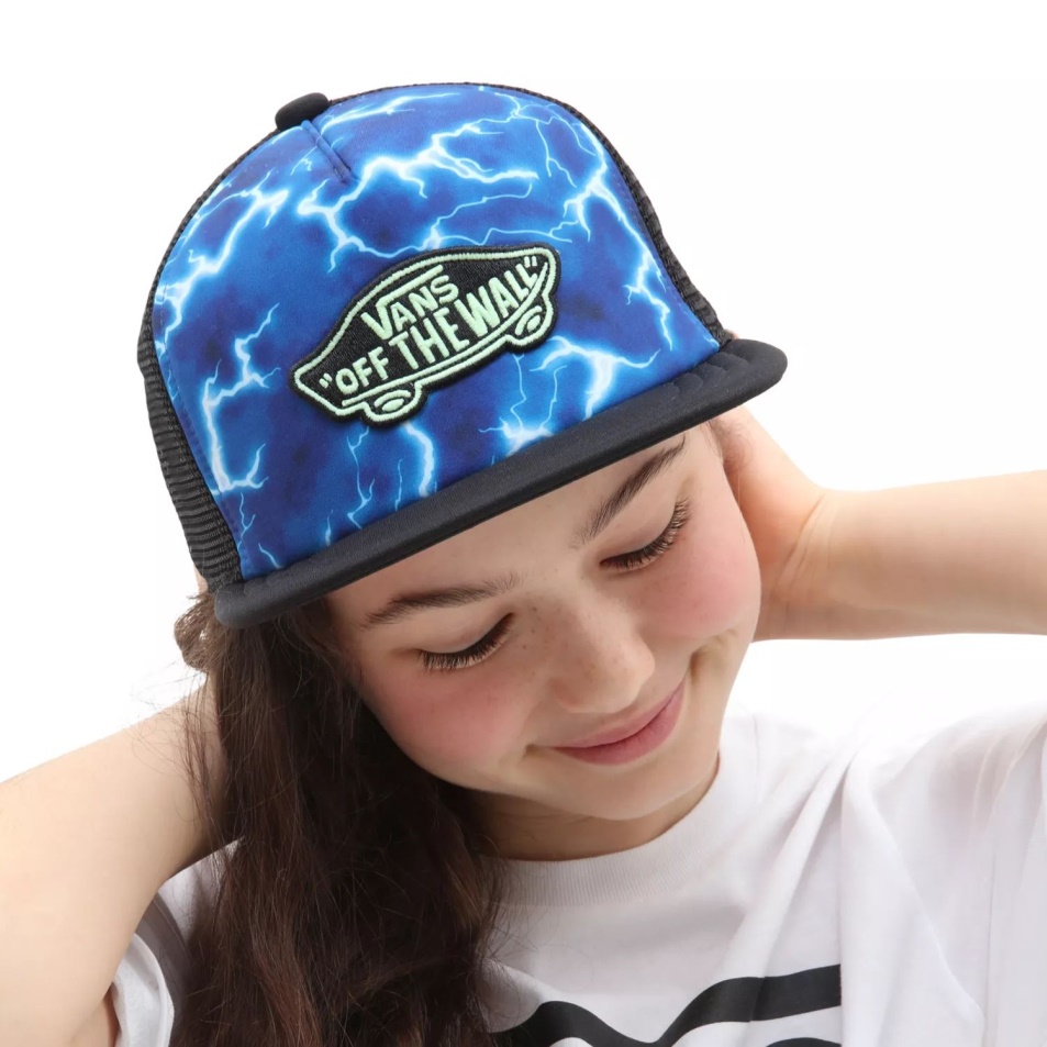 Furgonok Gyerekek Klasszikus Patch Trucker Plus Kalap Kék