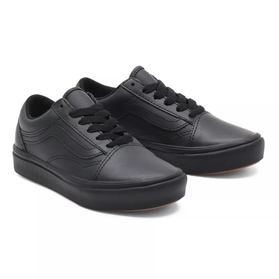 Kisteherautó Gyerek Klasszikus Tumble Comfycush Old Skool Cipő (4-8 év) Fekete