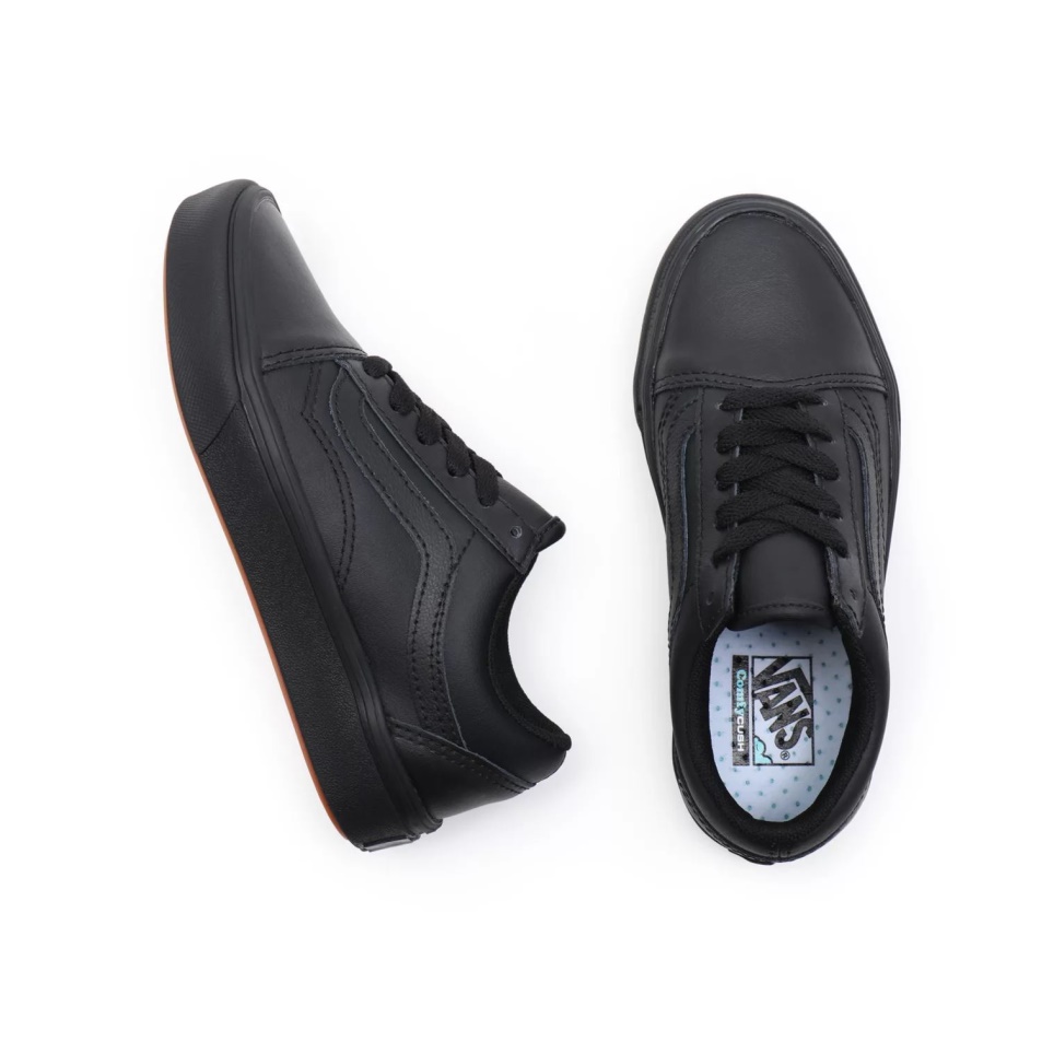 Kisteherautó Gyerek Klasszikus Tumble Comfycush Old Skool Cipő (4-8 év) Fekete
