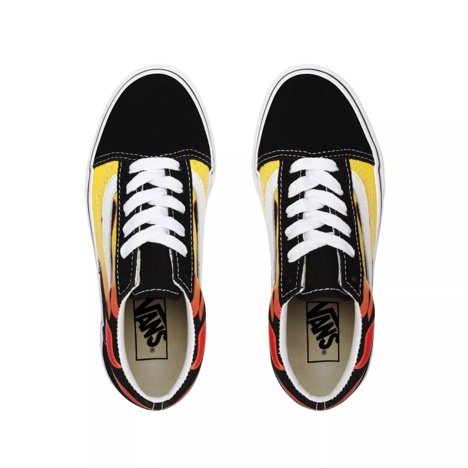 Furgonok Gyerek Flame Old Skool Cipő (4-8 év) Fekete
