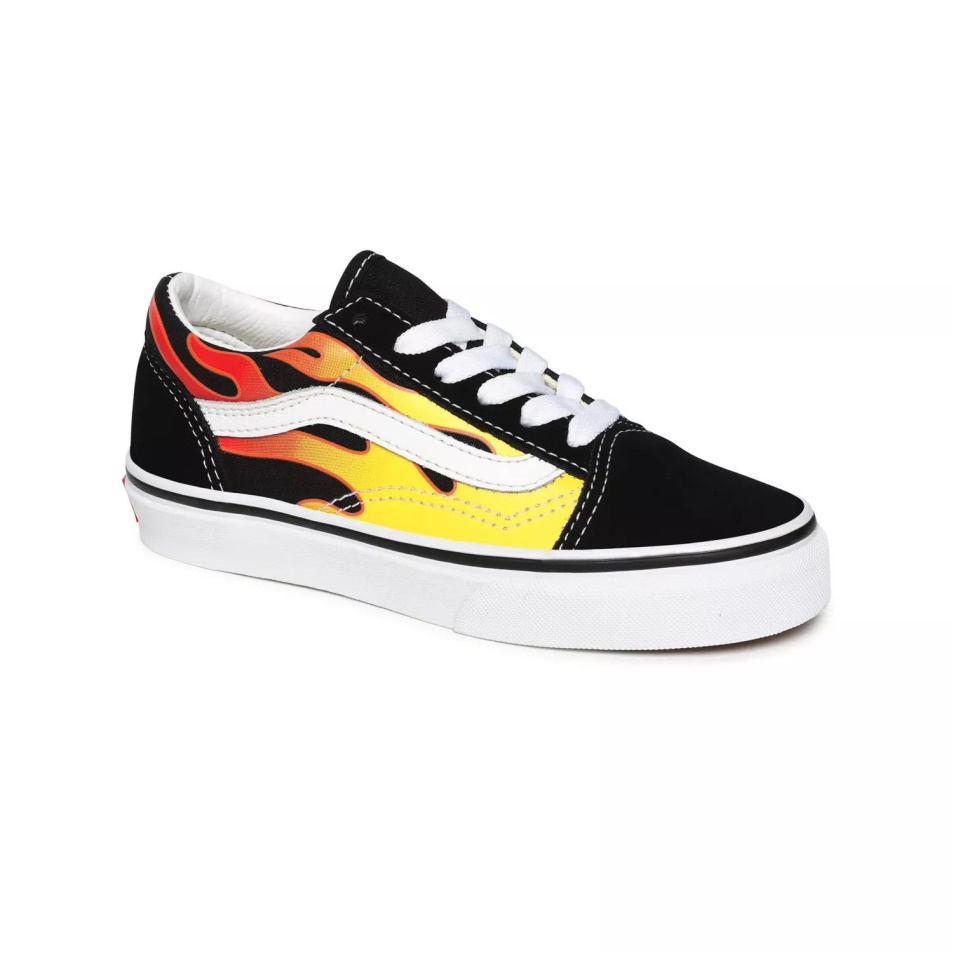 Furgonok Gyerek Flame Old Skool Cipő (4-8 év) Fekete