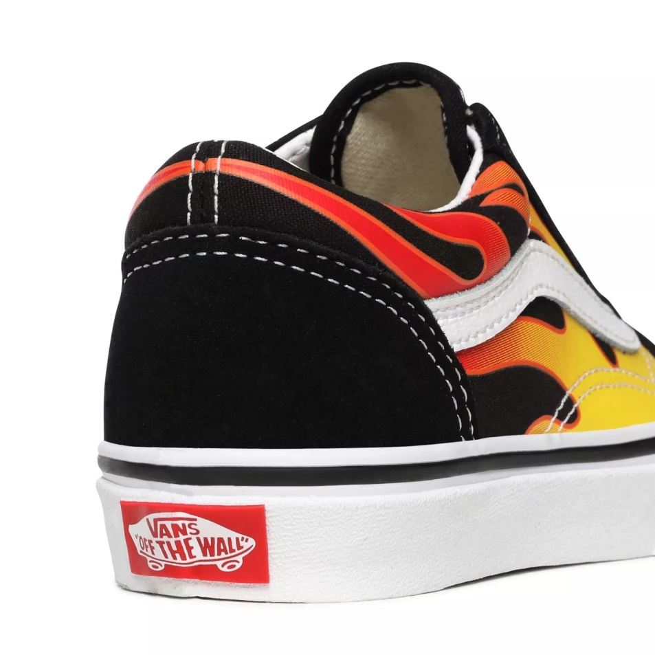 Furgonok Gyerek Flame Old Skool Cipő (4-8 év) Fekete