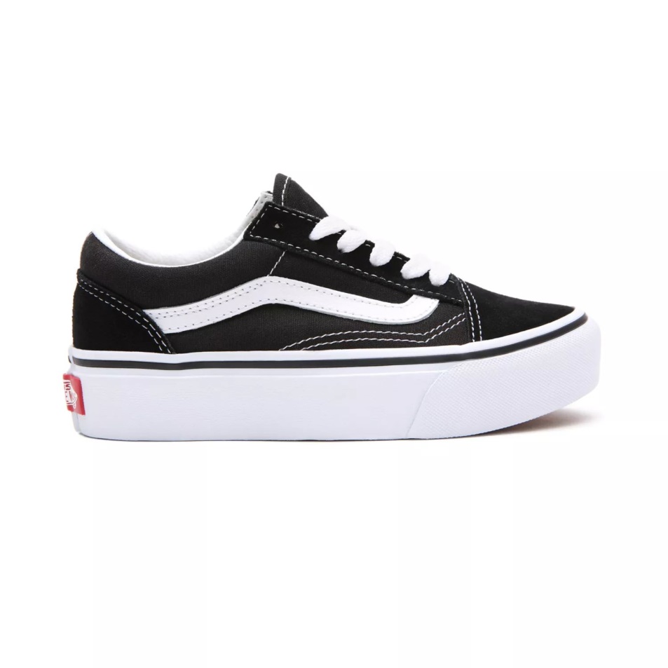 Vans Gyerek Old Skool Platform Cipő (4-8 év) Fekete