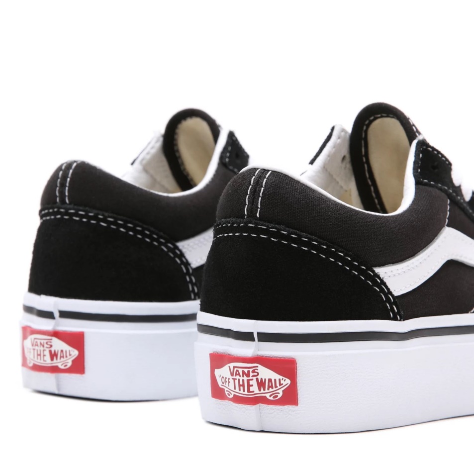 Vans Gyerek Old Skool Platform Cipő (4-8 év) Fekete