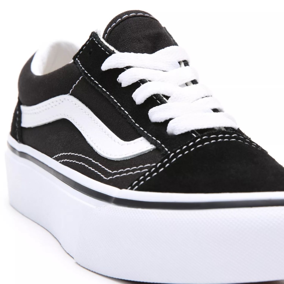 Vans Gyerek Old Skool Platform Cipő (4-8 év) Fekete