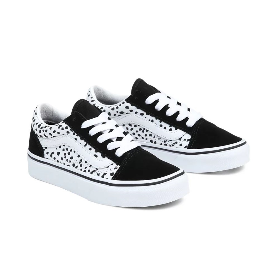 Vans Gyerek Old Skool Cipő (4-8 év) Fekete-fehér