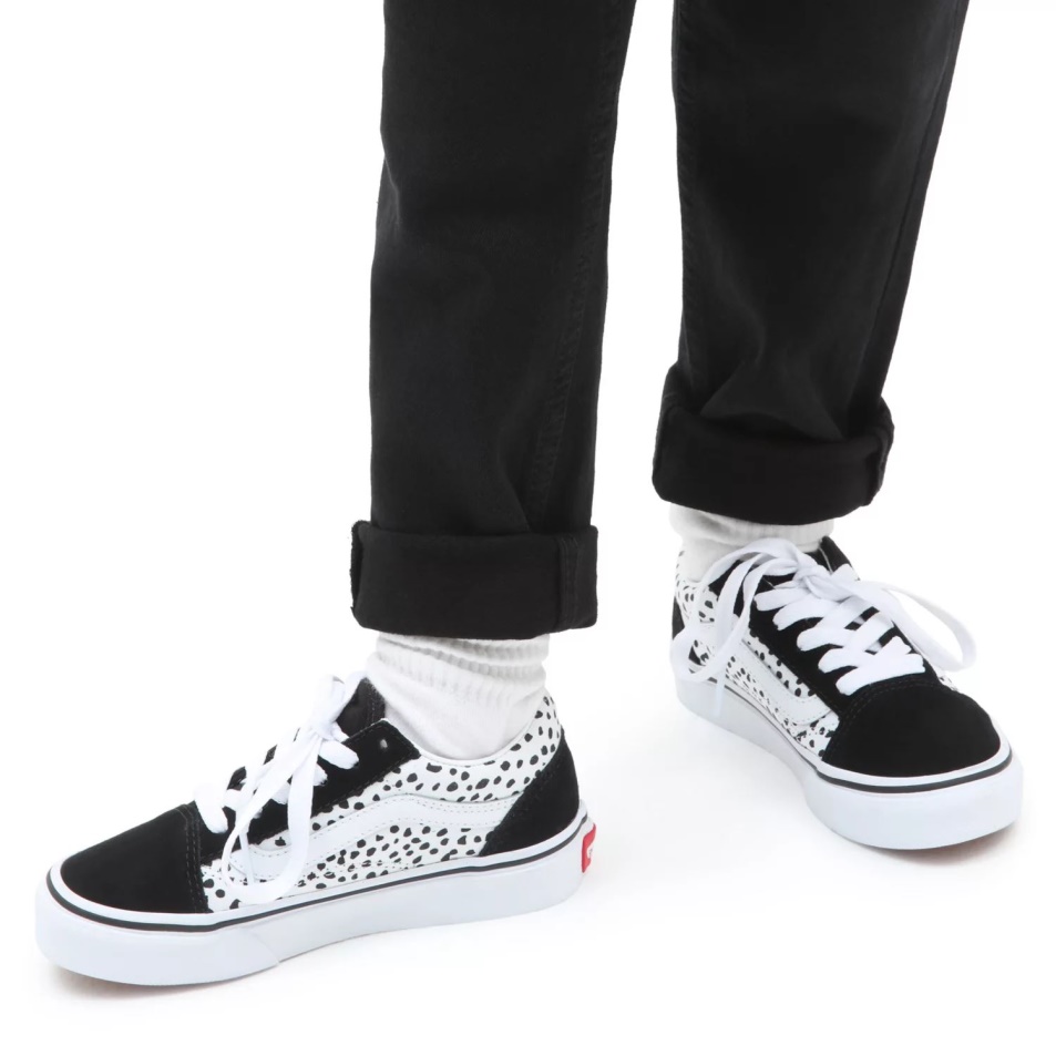 Vans Gyerek Old Skool Cipő (4-8 év) Fekete-fehér