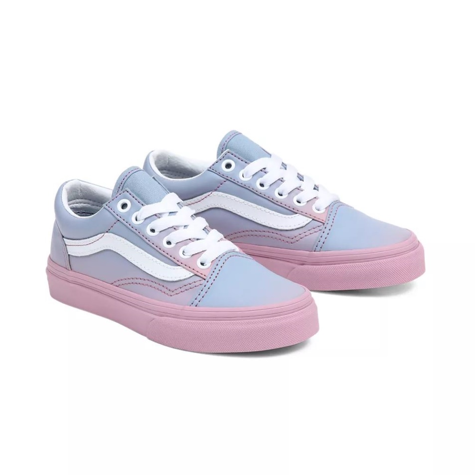 Vans Gyerek Old Skool Cipő (4-8 év) Kék-rózsaszín