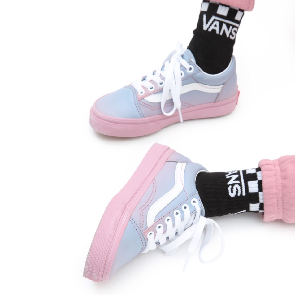 Vans Gyerek Old Skool Cipő (4-8 év) Kék-rózsaszín