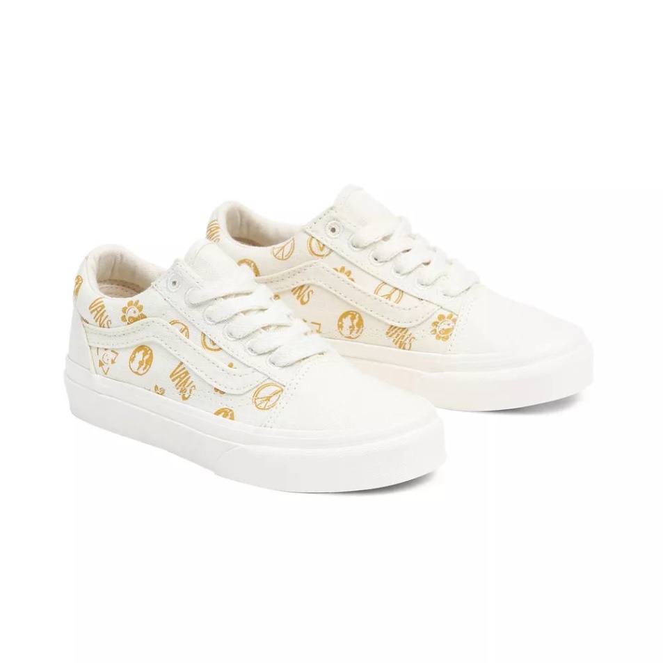 Vans Gyerek Old Skool Cipő (4-8 év) Fehér