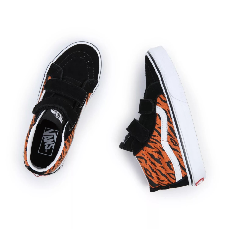 Vans Kids Sk8-mid Reissue V Cipő (4-8 év) Fekete-narancs