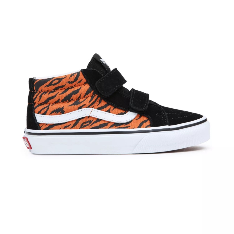 Vans Kids Sk8-mid Reissue V Cipő (4-8 év) Fekete-narancs