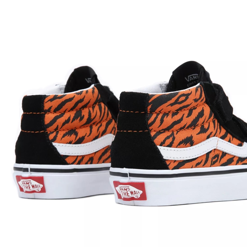 Vans Kids Sk8-mid Reissue V Cipő (4-8 év) Fekete-narancs