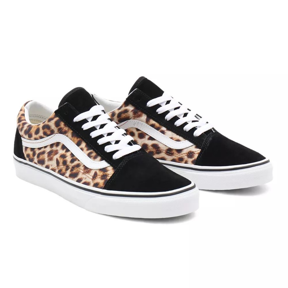 Vans Leopard Old Skool Cipő Fekete