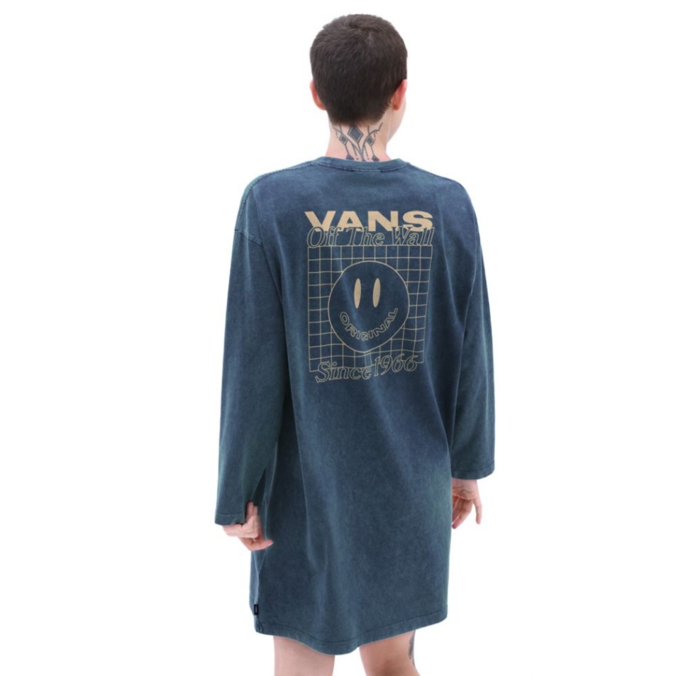 Vans Mootoo Hosszú Ujjú Ruha Kék