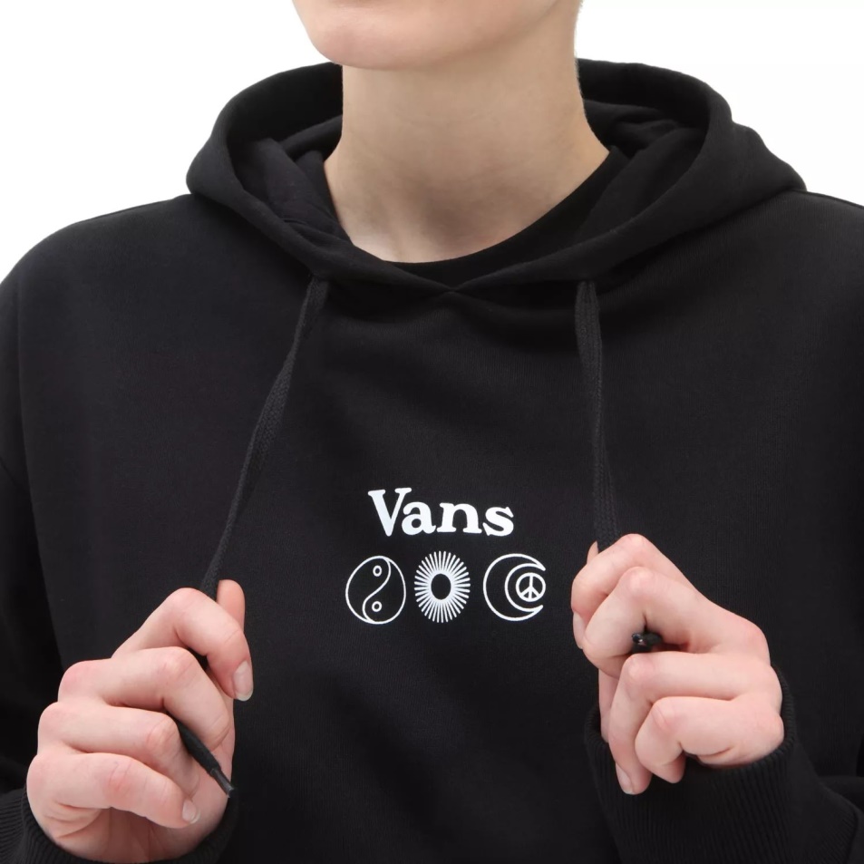Vans Natural Os Pulóver Kapucnis Fekete