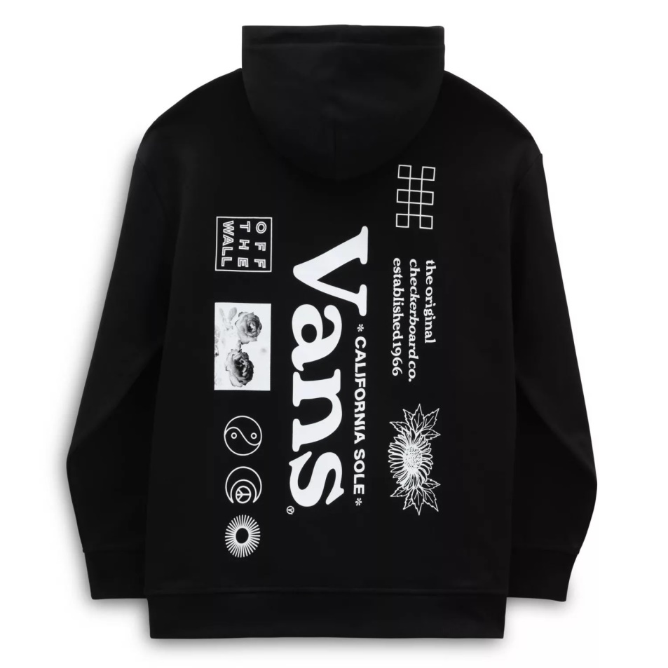 Vans Natural Os Pulóver Kapucnis Fekete