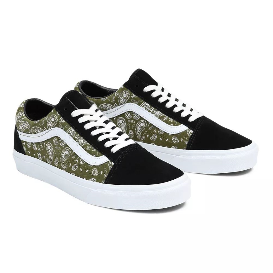 Vans Old Skool Cipő Fekete-zöld