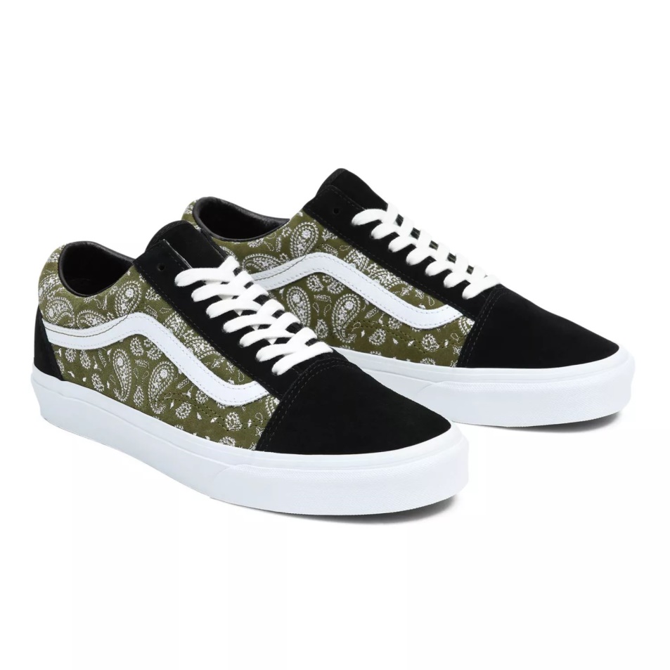 Vans Old Skool Cipő Fekete-zöld