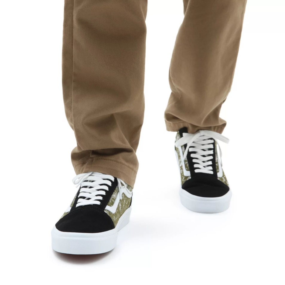 Vans Old Skool Cipő Fekete-zöld