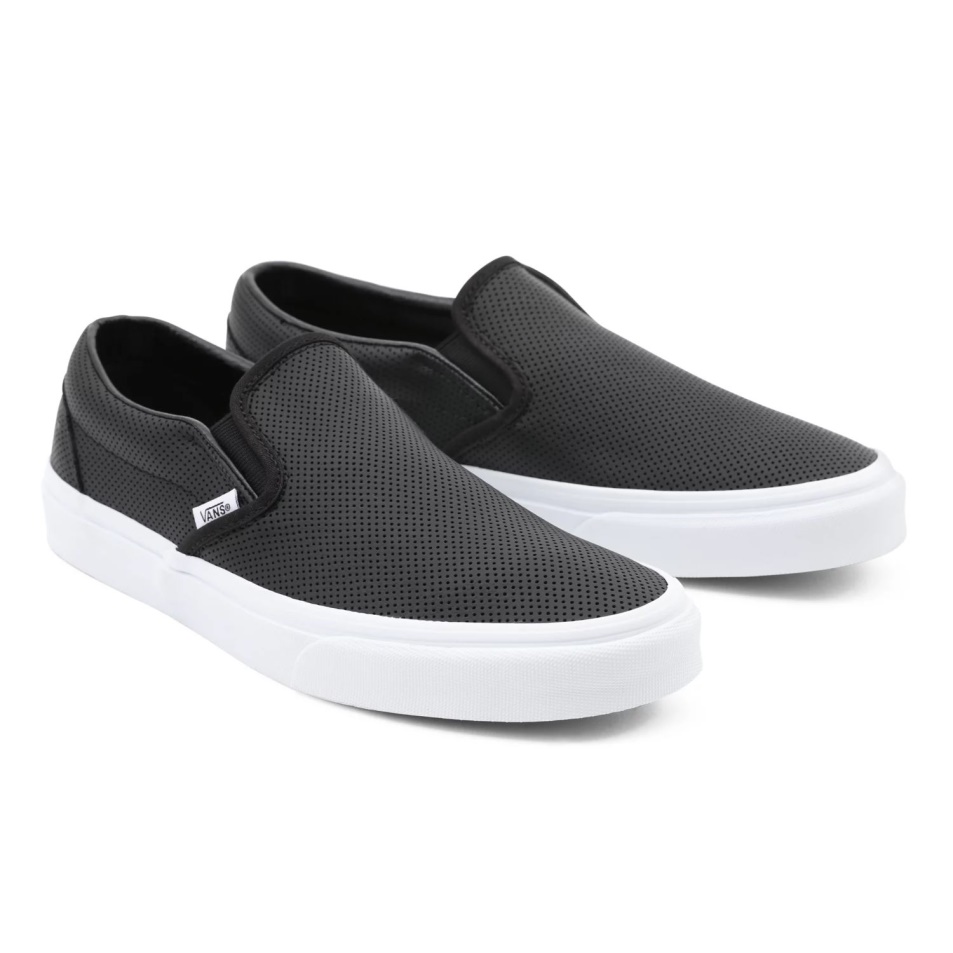 Vans Perf Bőr Klasszikus Bebújós Cipő Fekete